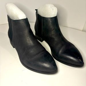 Nine West Black Leather Moto Grunge Ankle Booties Gothic Women’s size 8M